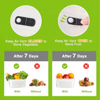 LUXEAR Larger 5PCS Fruit Storage Containers For Fridge, Produce Vegetable Saver Container with Lid Colander Vent Handle, BPA-Free Refrigerator Microwave Dishwasher Safe, Keep Fruits Veggie Food Fresh