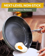 Nuwave Lux 13-Piece Premium Cookware Collection, Healthy G10 Duralon Blue Ceramic Nonstick, Ultra Durable, PFAS-Free, Lightweight & Works on All Cooktops