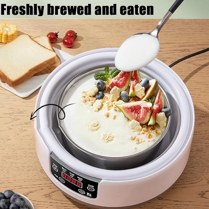 36 Hour Yogurt Maker,Yogurt Maker Machine With Adjustable Time & Temp Control,Yogurt Maker Automatic Digital Yoghurt Maker Machine,Lcd Display With Constant Temperature (white)