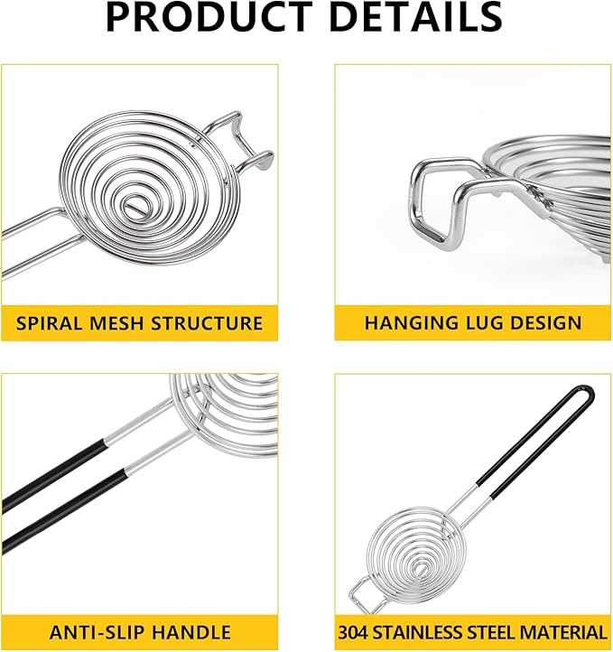 NileHome Egg Separator Egg Yolk White Separator Stainless Steel Egg White Yolk Sifting Filter Egg Divider Kitchen Tool for Baking Cake, Kitchen Gadget Cooking/Baker Tool (Black)