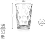 Home Essentials Drinking Glasses - Set of 10 - Juice Glass Small Cups, Premium Quality Cooler 7 Oz. Circular Glassware. Ideal for Water, Juice, Cocktails, and Iced Tea. Dishwasher Safe.