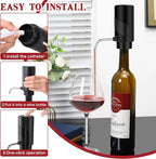 Electric Wine Aerator Pourer with USB Rechargeable, Automatic Wine Bottle Dispenser Machine and Multi-Smart Wine Decanter, Perfect Wine Gifts for Wine Lovers