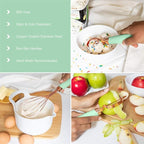 COOK WITH COLOR Kitchen Gadget Set Copper Plated Stainless Steel Utensils with Soft Touch Handles, Copper Mint, 7 Pieces