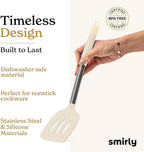 SMIRLY Kitchen Utensils Set, 26PCS Silicone Cooking Utensils Set, Spatula Set with Holder, Stainless Steel Kitchen Gadgets for Home and Kitchen