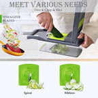 Pro-Series 20-in-1 Mandoline Slicer & Spiralizer, Veggie Chopper with Container, Home Essential Kitchen Gadget