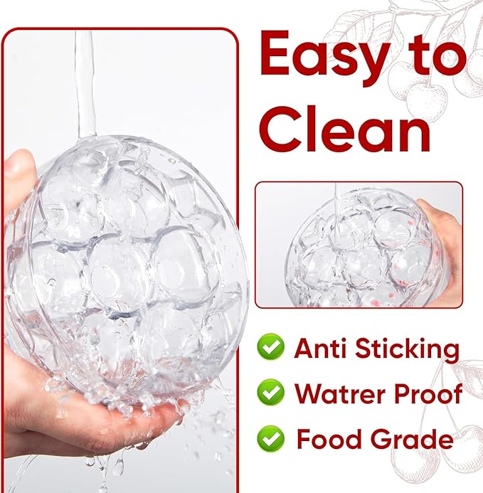 Cherry Pitter Tool, 7 Holes Multi Cherry Pit Remover, 7-in-1 Cherry Seed Remover Quick, Portable Cherry Pitters Tool, Heavy Duty Metal Cherry Core Pitter for Cherries Jam