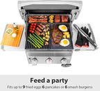 Utheer Ceramic Grill Griddle Insert for Spirit Grills, Griddle Insert for Weber 7658, Fits Spirit & Spirit II 200/300, Genesis Silver/Gold/Platinum & 1000–5000, Nonstick, Easy Clean, Healthier Cooking