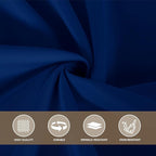 sancua Navy Blue Round Tablecloths 108 Inch, 6 Pack - Circle Fabric Cloth Table Cloths for Wedding Party Banquet Birthday, Washable Polyester Table Cover (Fit 30-72 Inch Tables)