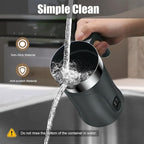 Milk Frother, 4-in-1 Milk Frother and Steamer, 10.1oz/300ml Automatic Hot and Cold Foam Maker and Milk Warmer, Electric Milk Frother for Coffee, Latte, Cappuccino, Matcha(Slate Gray)