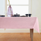 Solino Home Linen Tablecloth 60 x 156 Inch - 100% Pure Linen Bubblegum Pink Table Cloth for Rectangle Tables - Athena, Machine Washable Tablecloth for Summer, Halloween