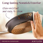 Anolon Accolade Forged Hard Anodized Nonstick Frying Pans/Skillet Set, 10 Inch and 12 Inch - Moonstone Gray