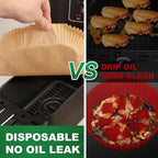 Small Air Fryer Liners Disposable Compatible with COSORI 2.1 Qt Air Fryer, 130 PCS Mini Air Fryer Liners Parchment Paper Baking Sheet for COSORI 2.1 Qt Accessories