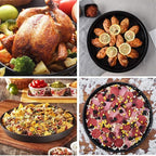 IME Pizza Pan Nonstick Pizzas Tray Sheet Carbon Steel Pie Pan Baking Pans Deep Dish for Home Kitchen Bakeware Bread Cake Handmade 10 Inch