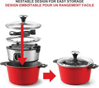 Starfrit The Rock Electric Fondue 13PC Set - 3L - Nestable Components - Quick Release Magnetic Cord - 1500W