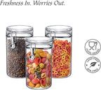 Amazing Abby Cathy - 70-Ounce Plastic Canister (Set of 3), Plastic Airtight Food Container, Stackable for Pantry Storage, BPA-Free and Shatter-Proof, Perfect for Home and Commercial Use