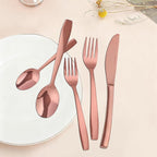 Rosegold 40 Piece Silverware Set,Stainless Steel Flatware Set for 8,18/0 Rust-Proof Cutlery Set with Forks & Spoons,Mirror Polished Dishwasher Safe - Heavy Duty Tableware for Home & Dining