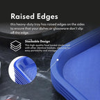 New Star Foodservice Fast Food Tray, Set of 12 (Blue, 14 by 18-Inch)