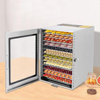 Commercial Food Dehydrator Machine, 1000W Electric Dehydrator Machine with 12 Trays, Stainless Steel Dehydrater Biltong Maker for Herbs, Veggies, Fruits, Meat, Yogurt & Dog Treats