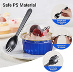 EUSOAR Disposable Ramekins with Individually Wrapped Spoons, 60pcs 5oz Mini Cake Pans with Lids and Plastic Sporks, Foil Creme Brulee Ramekins Muffin Baking Cups Cupcake Liners for Wedding Party Favor