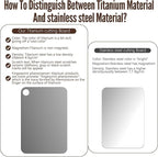 SHUWEICAO- Titanium Cutting Boards For Kitchen, 100% Pure Cut Titanium Cutting Board, Food Grade Quality,Easy To Clean And Will Not Absorb Odors, Suitable For Kitchen Or Outdoor Camping (14.17*9.84in)