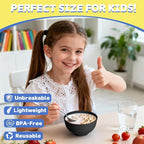 Wheat Straw Small Bowls Set of 6, Unbreakable 10 OZ Mini Dessert Bowls, Snack Bowl for Kitchen, Picnic, Microwave & Dishwasher Safe Bowl Set for Ice Cream, Fruits, Appetizer, Black