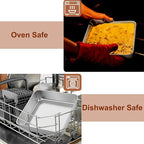 LIANYU 6 Pack 8 x 8 Inch Square Baking Cake Pan, Stainless Steel Brownie Bread Cake Molds, Square Bakeware for Lasagna Pie, Oven & Dishwasher Safe