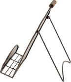 Red Co. 11” x 11” Corrugated Metal Cookbook Display Stand & Recipe Holder with Handle