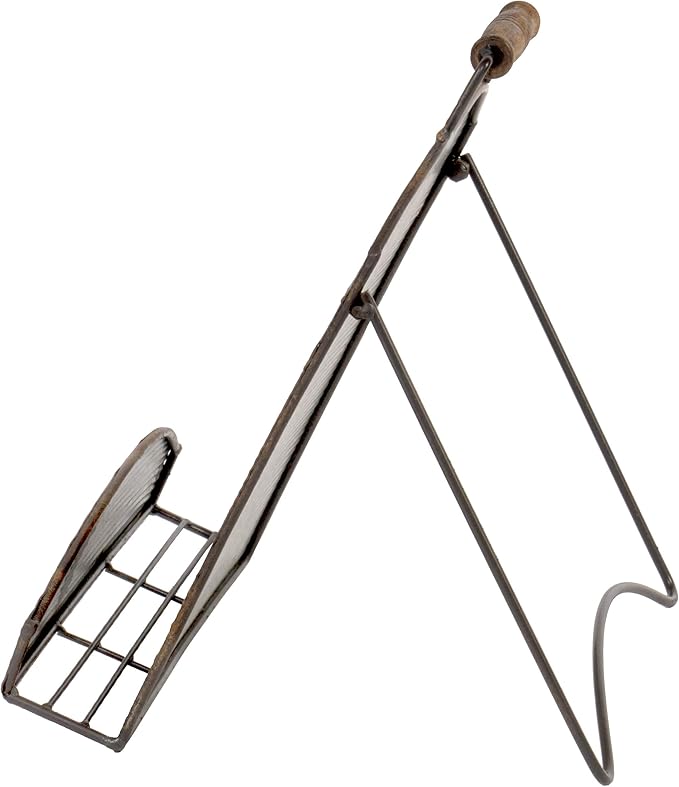 Red Co. 11” x 11” Corrugated Metal Cookbook Display Stand & Recipe Holder with Handle