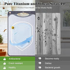 Titanium Cutting Board,Double Sided Chopping Board,Food Grade Titanium And Wheat Straw PP, Large Size 15”×10” And Easy To Clean,Dark Gray