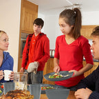 32-Piece Kitchen Plates and Bowls Sets,Lightweight Plastic Dishes Set for 8,Unbreakable Dinnerware Sets,Reusable Plates Set,Dishwasher and Microwave Safe, Dish Sets for Outdoor Camping,RV,Grey