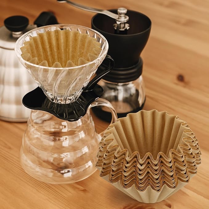 1-2 Cup Basket Coffee Filters, Natural Unbleached, Pack of 200