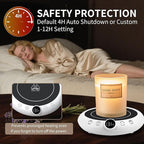 Coffee Mug Warmer, White Elephant Gifts for Adults, Electric Cup Warmer for Desk, Candle Warmer Plate 8-Temp Setting & 1-12H Timer, Stocking Stuffer for Women Men