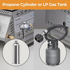 R.W.FLAME Premium 3-Burner Tabletop Propane Gas Griddle Stainless Steel Portable Outdoor Griddle,24,000 BTU Compact Flat Top Camping BBQ Grill,347 Sq. In. Cooking Area,Heavy Duty