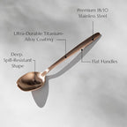 JazzUpCo Tia Flatware non toxic 18/10 stainless steel dishwasher safe (Matte Rose Gold, 4 Person Set (20 Pieces))