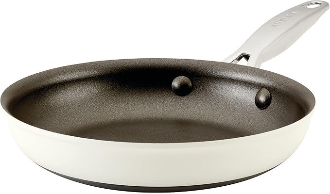 Anolon Achieve Hard Anodized Nonstick Frying Pan/Skillet, 8.25 Inch, Cream