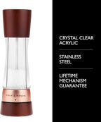 Cole & Mason Derwent Salt Mill - Gourmet Precision Salt Grinder - Refillable Seasoning and Spice Tools - Adjustable Seat, Himalayan and Kosher Salt Grinder Settings - Rose Gold