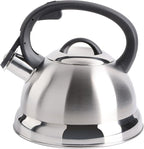 Mr. Coffee Flintshire 1.75-Quart Stainless Steel Whistling Tea Kettle – Brushed Satin Finish Stove-Top Kettle for Boiling Water