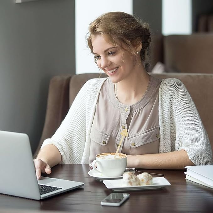 60Pcs Coffee Stirrers Stir Sticks-7Inch Bamboo Coffee Stirrers Beverage Mixer with Coffee Ends Disposable Eco-Friendly Biodegradable Cafés Sticks for Christmas Office Milk Tea Bar Hot Drinks