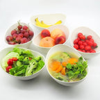 JOYMAY Oval Salad Bowls Set, 34oz Serving Bowls for Kitchen 8.8" Large Bowls for Soup, Oatmeal, Pasta, Snacks, Deep Soup Bowls Set for Salad, Fruit, Vegetable, Ramen, 6PC (White)