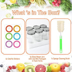 24 oz Wide Mouth Mason Jars 6pack, Glass Tall Mason Jars 24 oz with Airtight lids and Bands for Canning, Preserving, Fermenting, Pickling, DIY Projects (24 fl. oz, Set of 6)