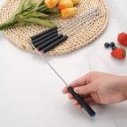 Fdit 6 Pcs Stainless Steel Fondue Forks, Long Forks Cheese Fondue Forks for Chocolate Fountain Cheese Fondue Roast