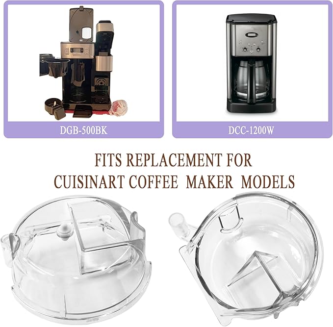 DGB-500GLID Coffee Grinder Lid Fits for Cuisinart Coffee Grinder,Replacement for Cuisinart Coffee Grinder Grinder Assembly Lid (clear1)
