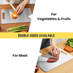 Titanium Cutting Board, 100% Pure Titanium Cutting Boards for Kitchen – Non Stick, Food-Grade, Hygiene & Durability Chopping Mat, Double Sided Chopping Board, Dishwasher Safe (13 x 9 Inch)