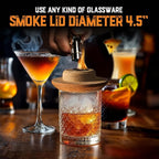 Custom Whiskey Cocktail Smoker Kit with Torch & Wood Chips - Premium Set, USA Oak Smoker - Old Fashioned Cocktail Kit for Whiskey Lovers - Bourbon Gifts for Men - Gift from Wife, Daughter, Son