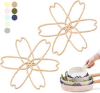 iPROTECT - Stack Expert | Multi-Purpose BPA-Free Silicone Pans & Pots Protector. Set of 2. Trivets for All Cookware Sizes, Protects Coating & Scratches, Dishwasher Safe (Mocha Nude, L)