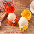 4Pcs Egg Shell Opener and Breaker - Multifunctional Cracker, Separator, Peeler, and Cutter Tool for Kitchen (Orange & Yellow)