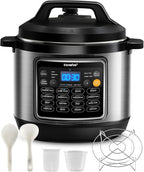 COMFEE’ 16 in 1 Electric Pressure Cooker Instant Multi Cooker Olla de Presion Non-Stick Pot Yogurt Maker Rice Cooker Sauté Steamer 8 Quarts Stainless Steel
