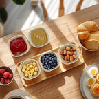 5 oz Small Wheat Straw Bowls Set of 6, Unbreakable Dipping Bowls Soy Sauce Dish, Small Dessert Bowls Snack Bowls for Kitchen, Microwave and Dishwasher Safe (Beige)