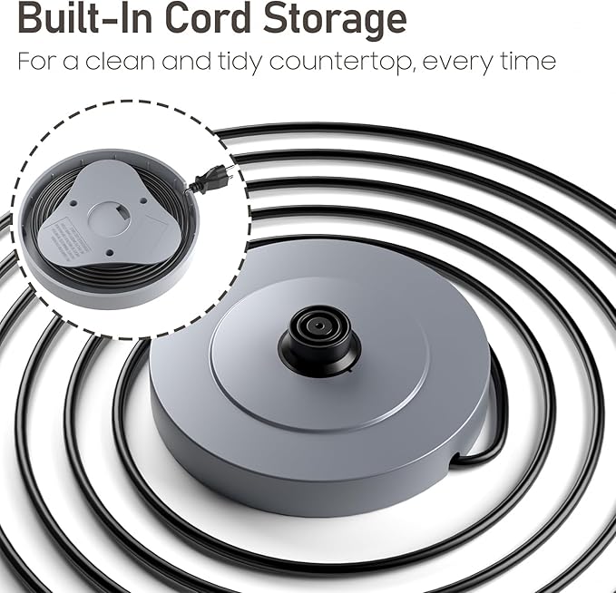 Electric Kettle with 5-Temperature Control,1.25L Cordless,Penguin Shape Design,1200W with Keep Warm and Auto Shut-Off,Perfect for Tea,Coffee & Kitchen(Dark Gray)