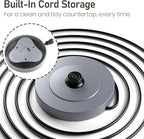 Electric Kettle with 5-Temperature Control,1.25L Cordless,Penguin Shape Design,1200W with Keep Warm and Auto Shut-Off,Perfect for Tea,Coffee & Kitchen(Dark Gray)